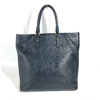 Versace Handbag Leather Black Logo Medusa Unisex(Unisex)