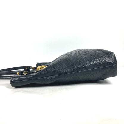 Versace Handbag Leather Black Logo Medusa Unisex(Unisex)