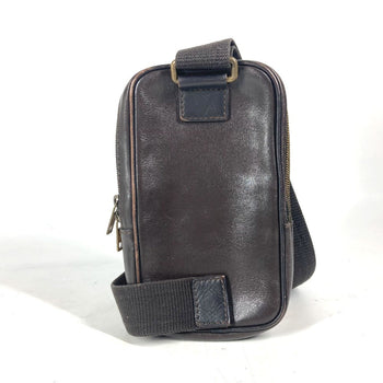 Louis Vuitton Sling Bag M92535 Utah Leather Brown Utah Sui Mens