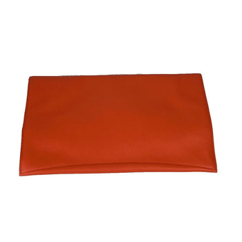 Hermes Clutch Bag Swift Orange Flap Pouch Puri Plat