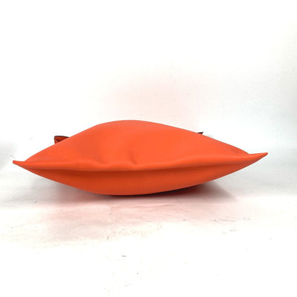 Hermes Clutch Bag Swift Orange Flap Pouch Puri Plat