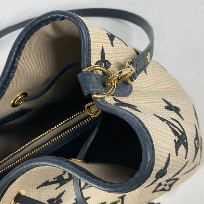 Louis Vuitton Shoulder Bag M23080 Cotton, Leather Black Monogram Visor Pool Neo Noe Mm Women