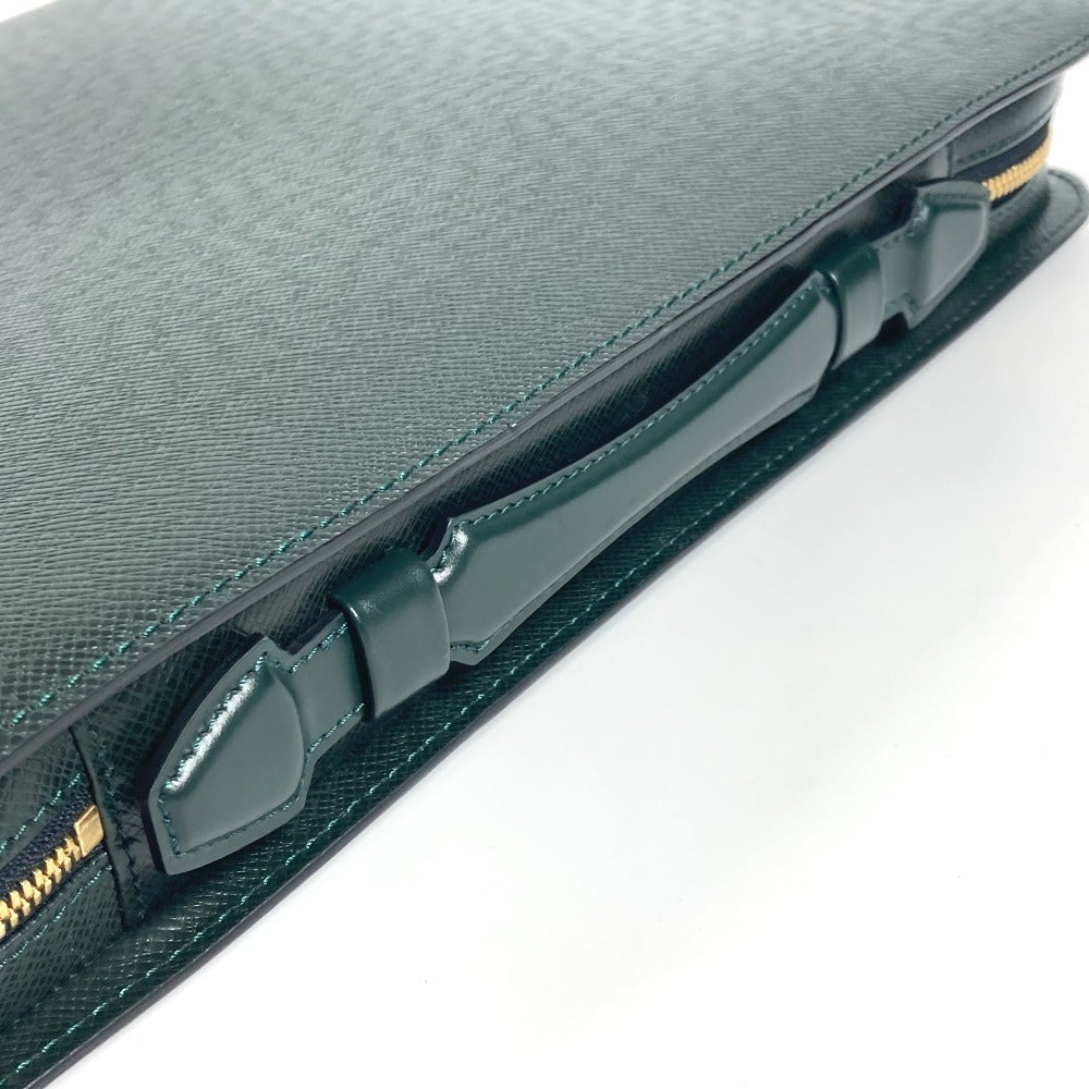 Louis Vuitton Business Bag M30064 Taiga Leather Green Taiga Baltic Mens
