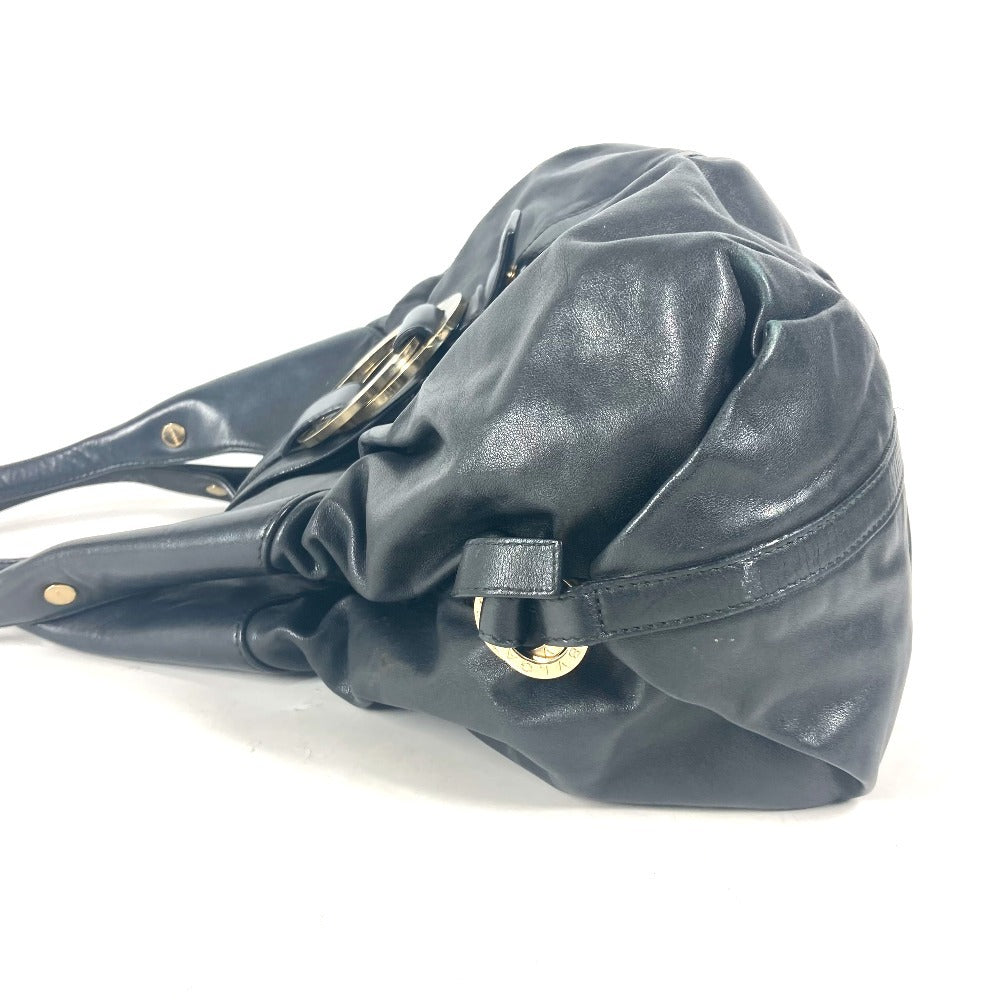 Bvlgari Shoulder Bag Leather Black Bvlgari Bvlgari Logo Chandra Women