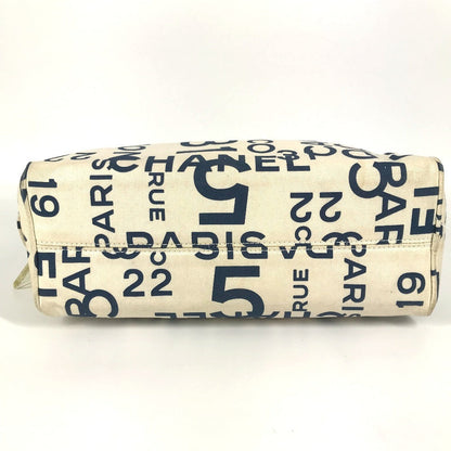 Chanel Pouch Canvas White Bysy Line Pouch Women