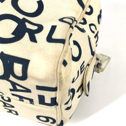 Chanel Pouch Canvas White Bysy Line Pouch Women