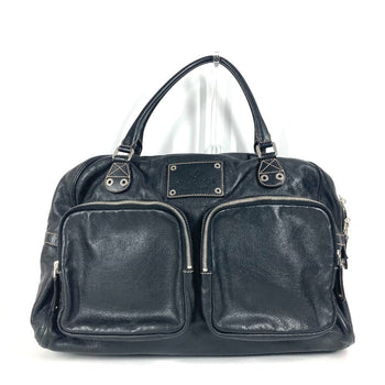 Gucci Boston Duffel Bag 201847 Leather Black Hysteria Logo Unisex(Unisex)
