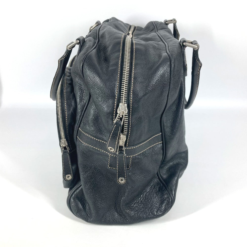 Gucci Boston Duffel Bag 201847 Leather Black Hysteria Logo Unisex(Unisex)