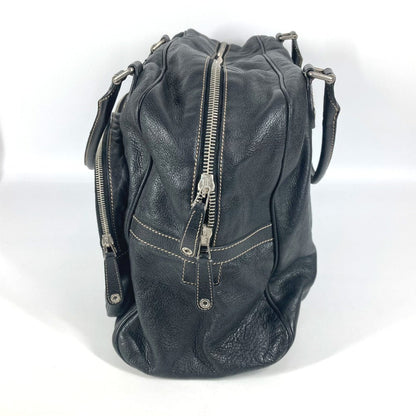 Gucci Boston Duffel Bag 201847 Leather Black Hysteria Logo Unisex(Unisex)