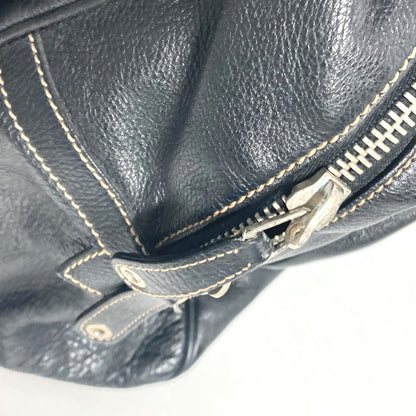 Gucci Boston Duffel Bag 201847 Leather Black Hysteria Logo Unisex(Unisex)