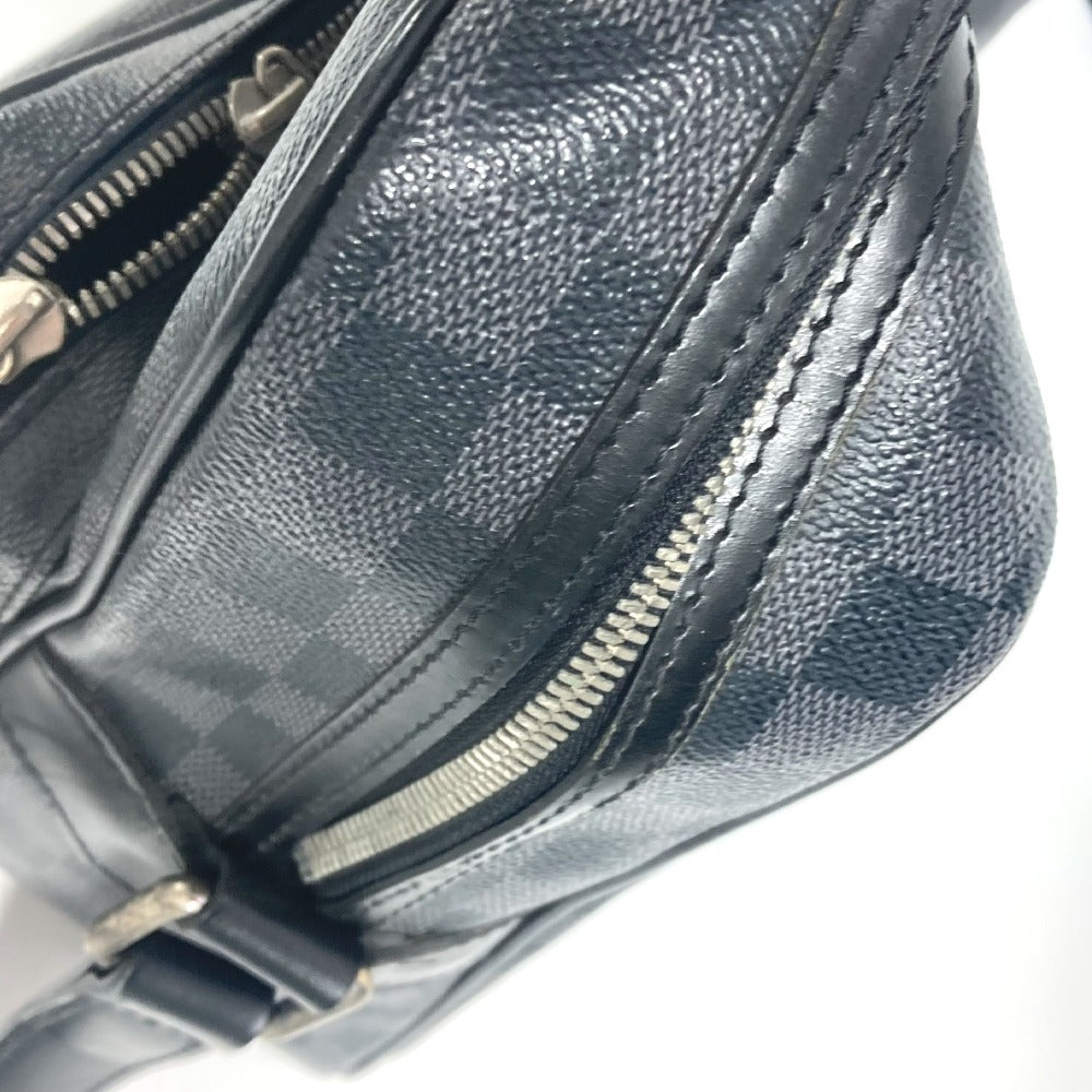 Louis Vuitton Shoulder Bag N45252 Damier Grafitto Canvas Black Damier Grafitte Io Unisex(Unisex)