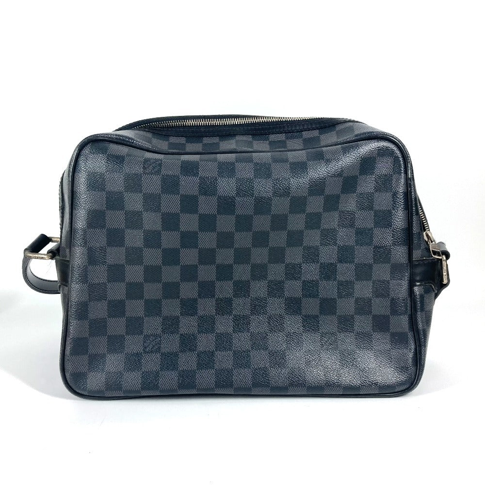 Louis Vuitton Shoulder Bag N45252 Damier Grafitto Canvas Black Damier Grafitte Io Unisex(Unisex)