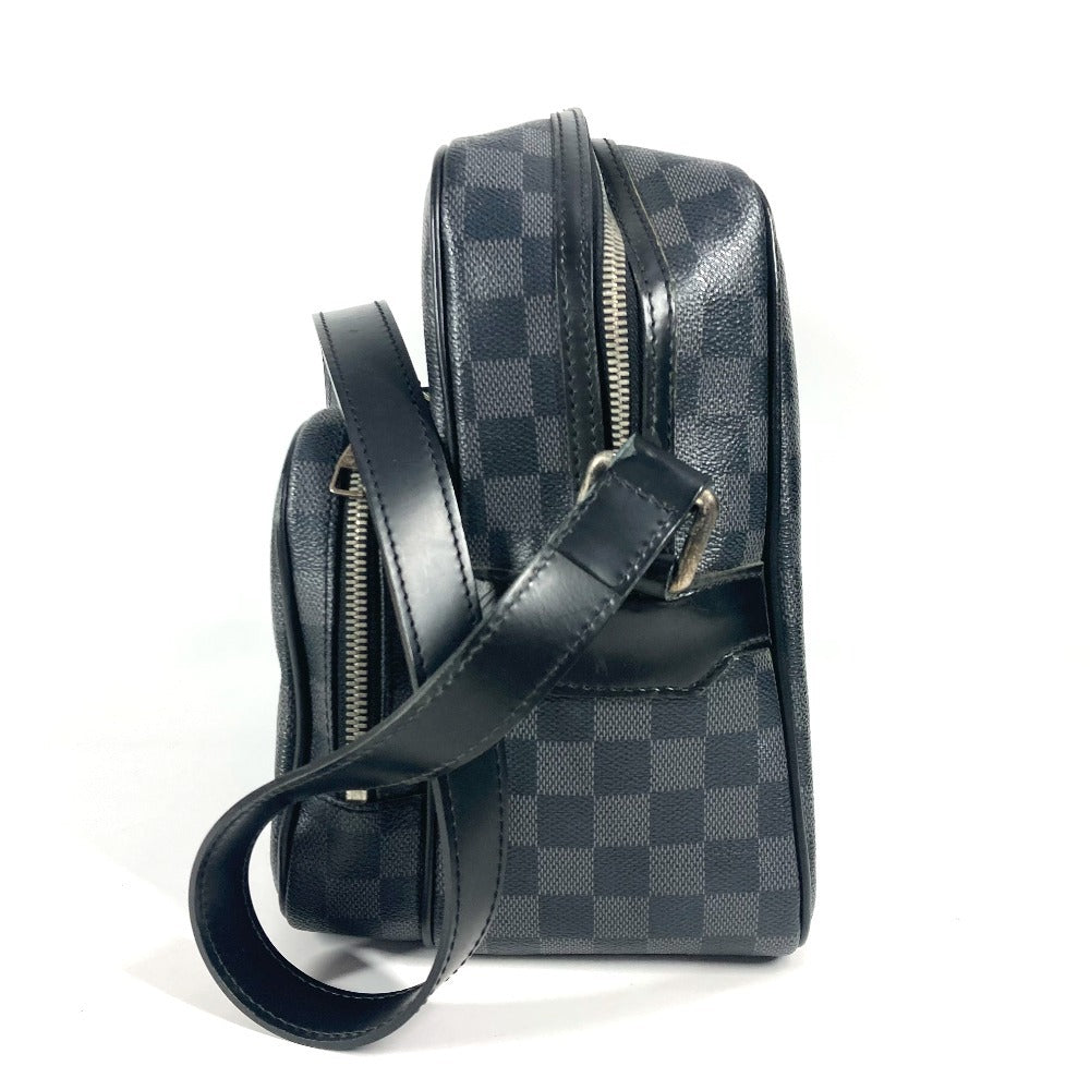 Louis Vuitton Shoulder Bag N45252 Damier Grafitto Canvas Black Damier Grafitte Io Unisex(Unisex)
