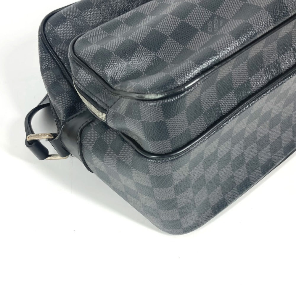 Louis Vuitton Shoulder Bag N45252 Damier Grafitto Canvas Black Damier Grafitte Io Unisex(Unisex)