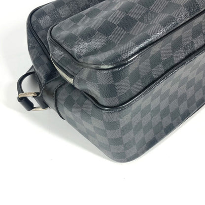 Louis Vuitton Shoulder Bag N45252 Damier Grafitto Canvas Black Damier Grafitte Io Unisex(Unisex)