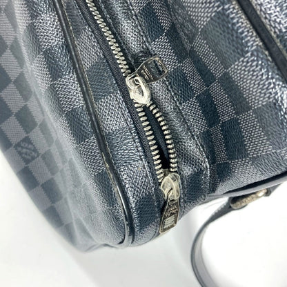 Louis Vuitton Shoulder Bag N45252 Damier Grafitto Canvas Black Damier Grafitte Io Unisex(Unisex)