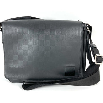 Louis Vuitton Shoulder Bag N42711 Damier Anfini Leather Black Damier Anfini District Pm Nv3