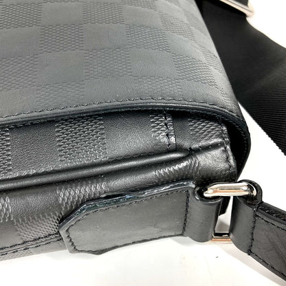 Louis Vuitton Shoulder Bag N42711 Damier Anfini Leather Black Damier Anfini District Pm Nv3