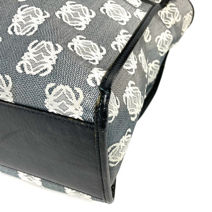 Loewe Business Bag Leather / Canvas Black Anagram Total Logo Unisex(Unisex)