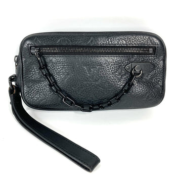 Louis Vuitton Clutch Bag M55703 Taurillon Clemence Leather Black Monogram Taurillon Clemence Chain