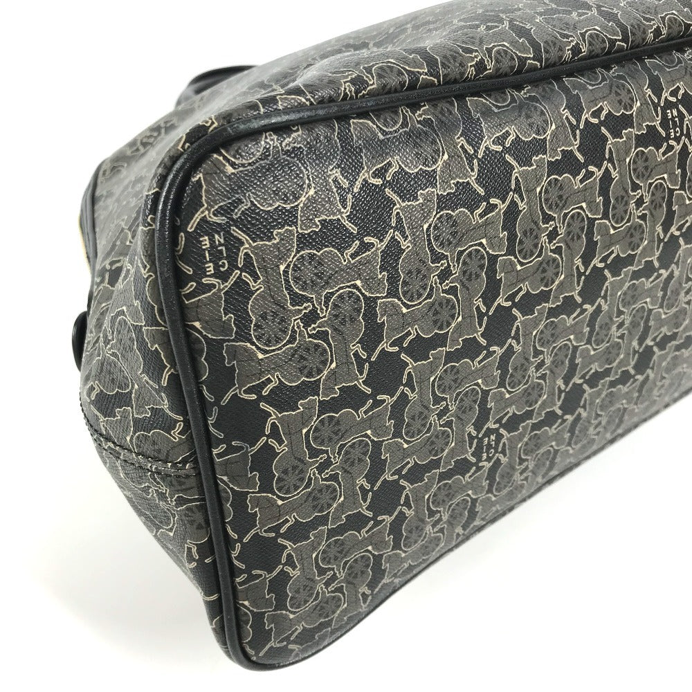 Celine Handbag Pvc / Leather Black Sulky Logo Women