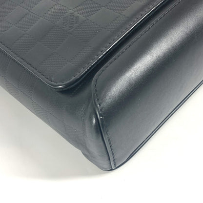 Louis Vuitton Shoulder Bag N41033 Damier Anfini Leather Black Damier Anfini District Pm