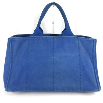 Prada Tote Bag Canvas Blue Canapa L