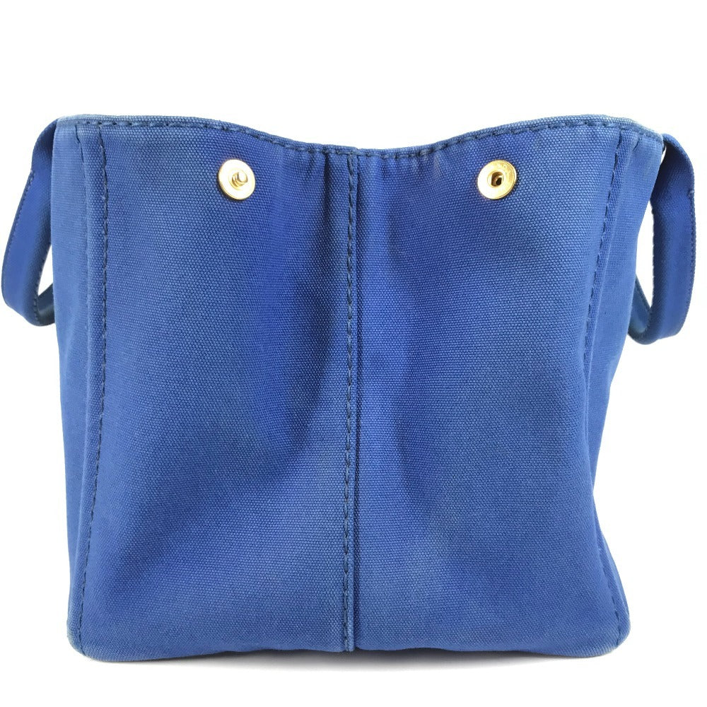 Prada Tote Bag Canvas Blue Canapa L