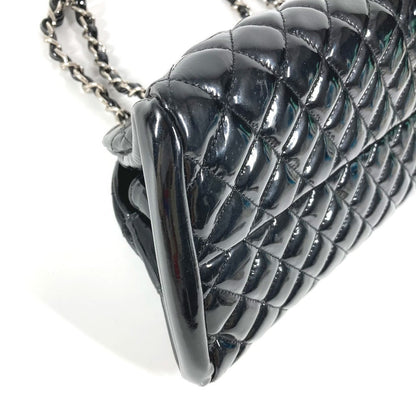 Chanel Shoulder Bag Enamel Black Mademoiselle Boring Bag Cc Coco Mark Logo Matelasse Quilting