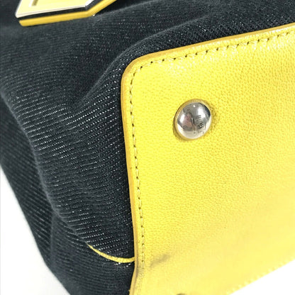 Fendi Handbag 8Bh253 Denim, Leather Blue Petit Twojours Petit Twojours