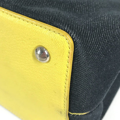 Fendi Handbag 8Bh253 Denim, Leather Blue Petit Twojours Petit Twojours