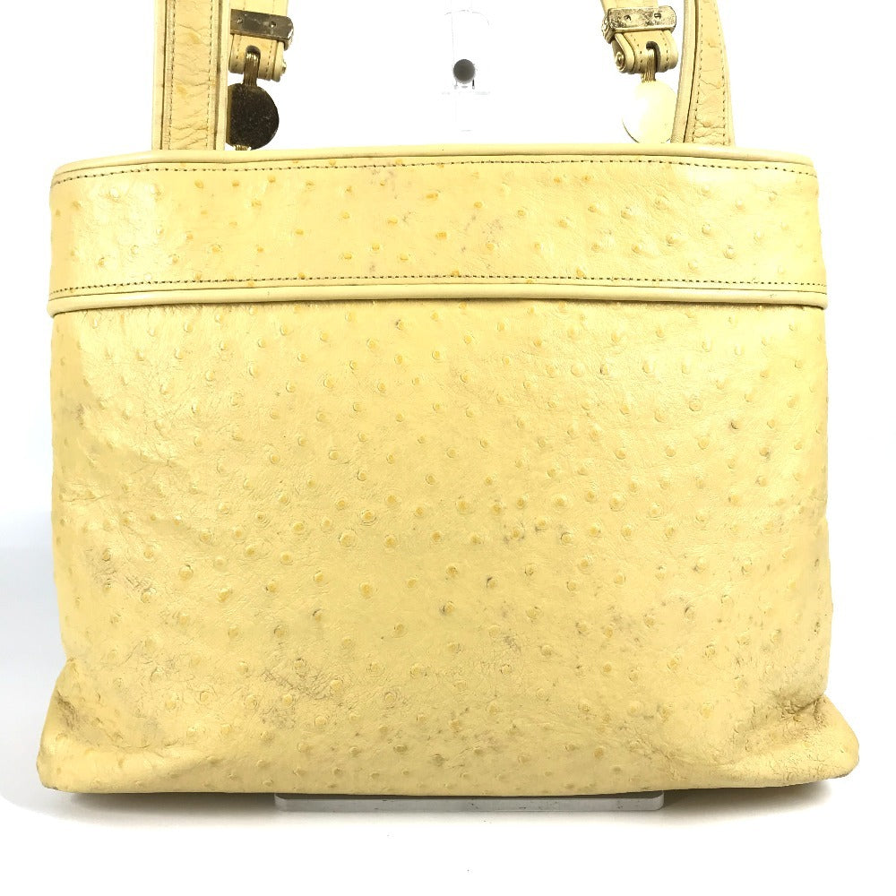 Versace Shoulder Bag Embossed Leather Yellow Vintage Sunburst Logo