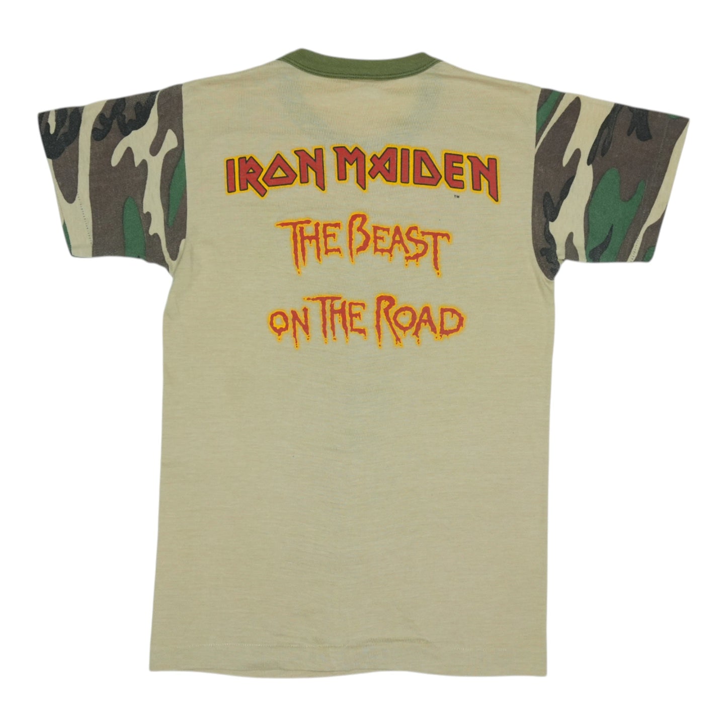 1982 Iron Maiden World Tour Camo Shirt