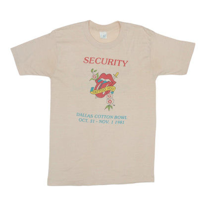 1981 Rolling Stones Security Dallas Concert Shirt