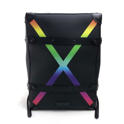 Louis Vuitton Backpack M30337 Taiga Leather Black Taiga Rainbow Soft Trunk Backpack Pm Mens