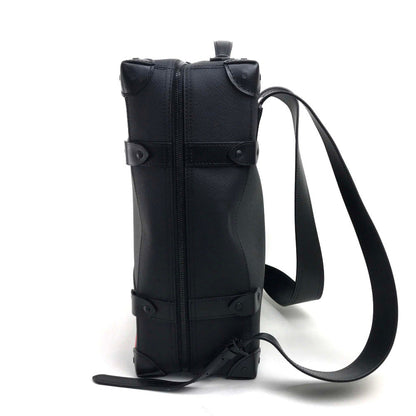 Louis Vuitton Backpack M30337 Taiga Leather Black Taiga Rainbow Soft Trunk Backpack Pm Mens