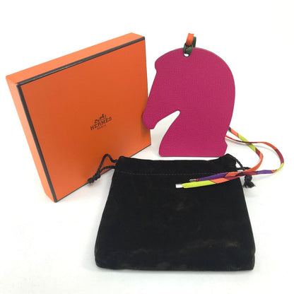 Hermes Charm Chevre / Silk Pink Purple / Orange Samarkand Women