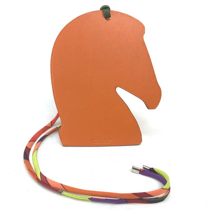 Hermes Charm Chevre / Silk Pink Purple / Orange Samarkand Women