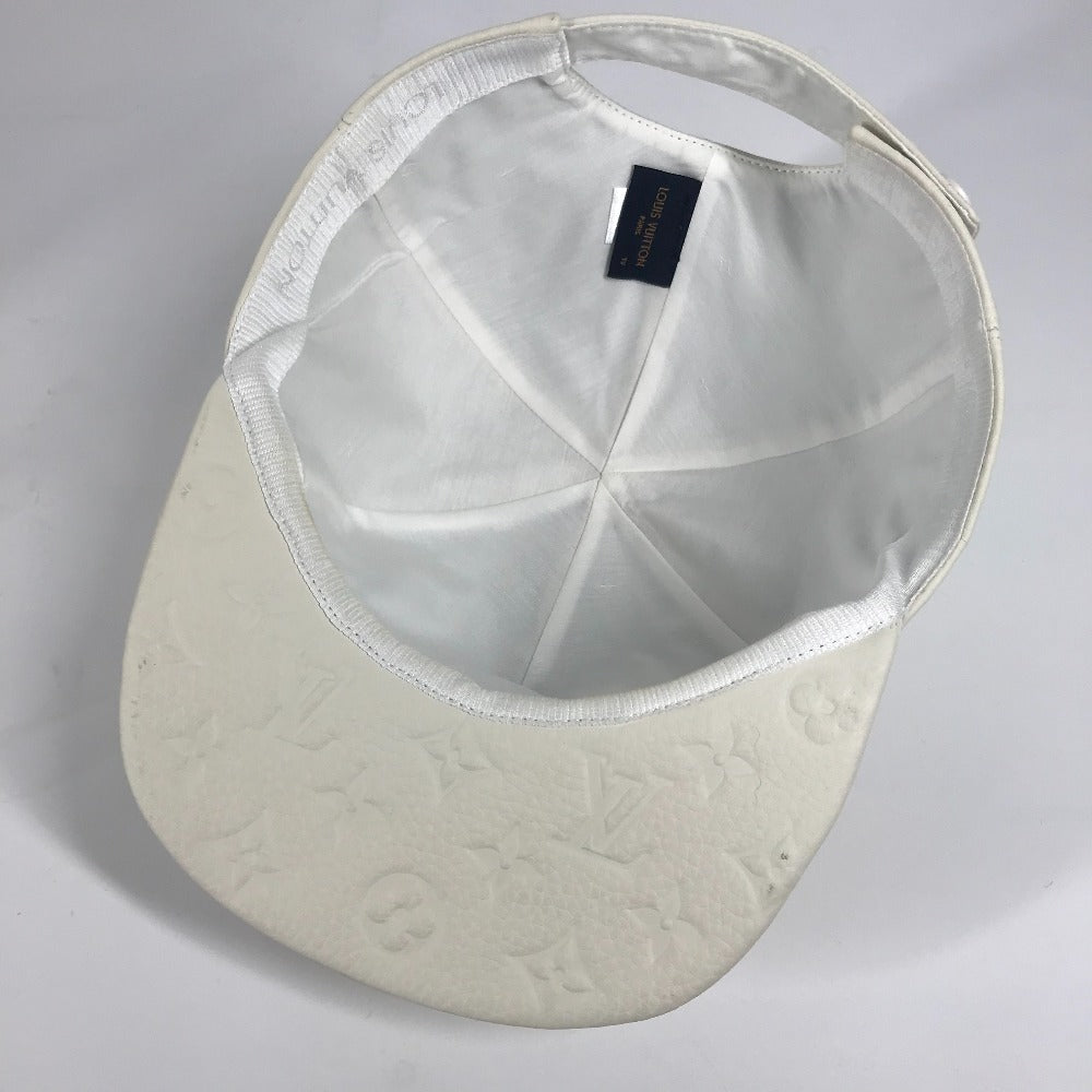 Louis Vuitton Hat Mp2321 Monogram Ann Platt Leather White Monogram Ann Platt Casquette Quill 1.0