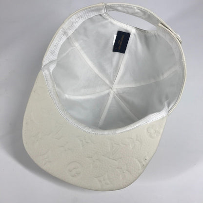 Louis Vuitton Hat Mp2321 Monogram Ann Platt Leather White Monogram Ann Platt Casquette Quill 1.0
