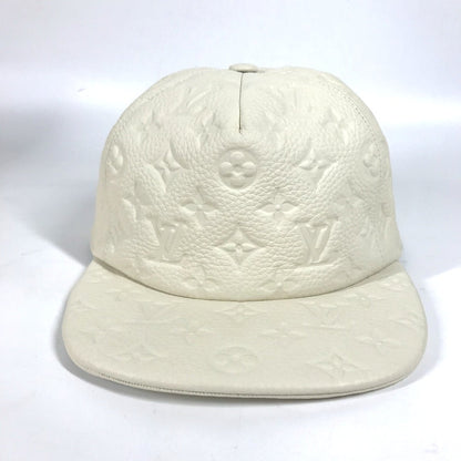 Louis Vuitton Hat Mp2321 Monogram Ann Platt Leather White Monogram Ann Platt Casquette Quill 1.0