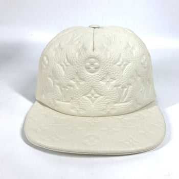 Louis Vuitton Hat Mp2321 Monogram Ann Platt Leather White Monogram Ann Platt Casquette Quill 1.0