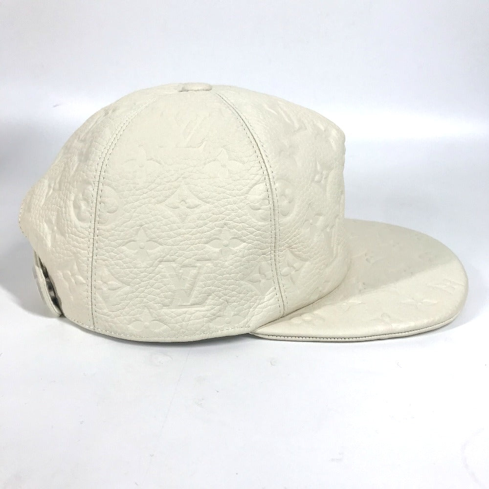 Louis Vuitton Hat Mp2321 Monogram Ann Platt Leather White Monogram Ann Platt Casquette Quill 1.0