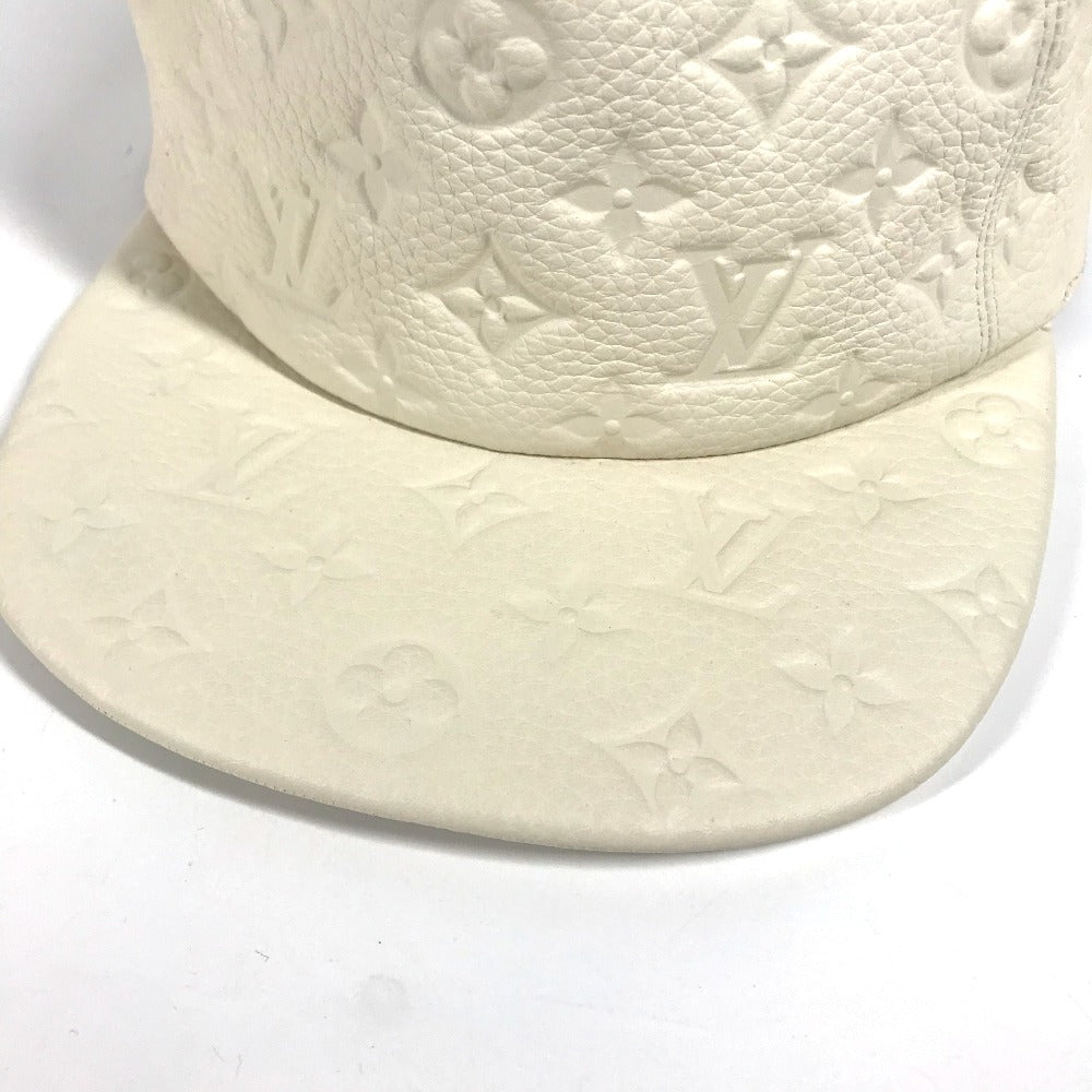 Louis Vuitton Hat Mp2321 Monogram Ann Platt Leather White Monogram Ann Platt Casquette Quill 1.0