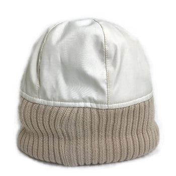Chanel Knit Hat Polyester Ivory / Beige Cc Coco Mark Sports Line Logo Women S
