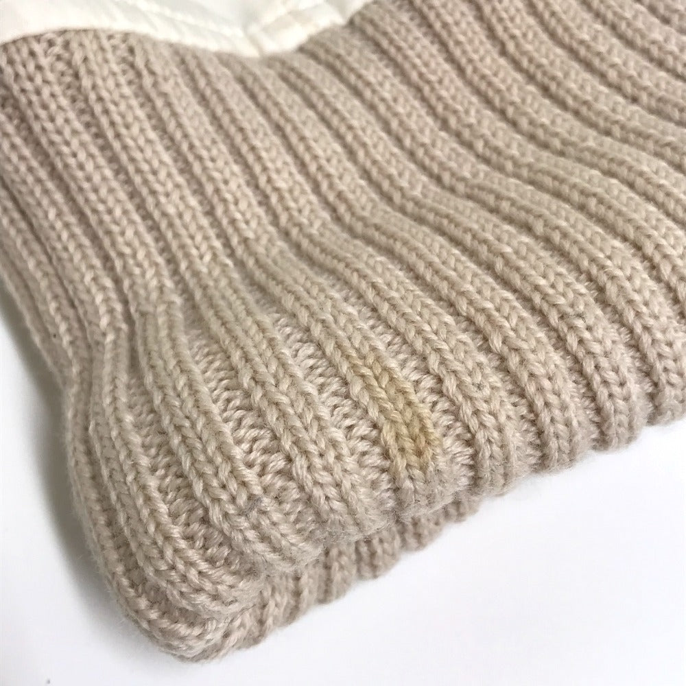 Chanel Knit Hat Polyester Ivory / Beige Cc Coco Mark Sports Line Logo Women S