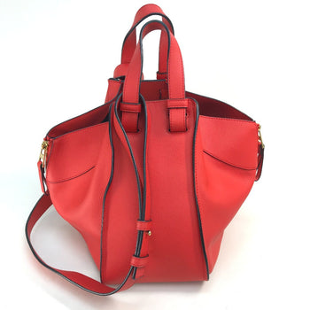 Loewe Handbag 387.30.N60 Leather Red Hammock Small Logo Women