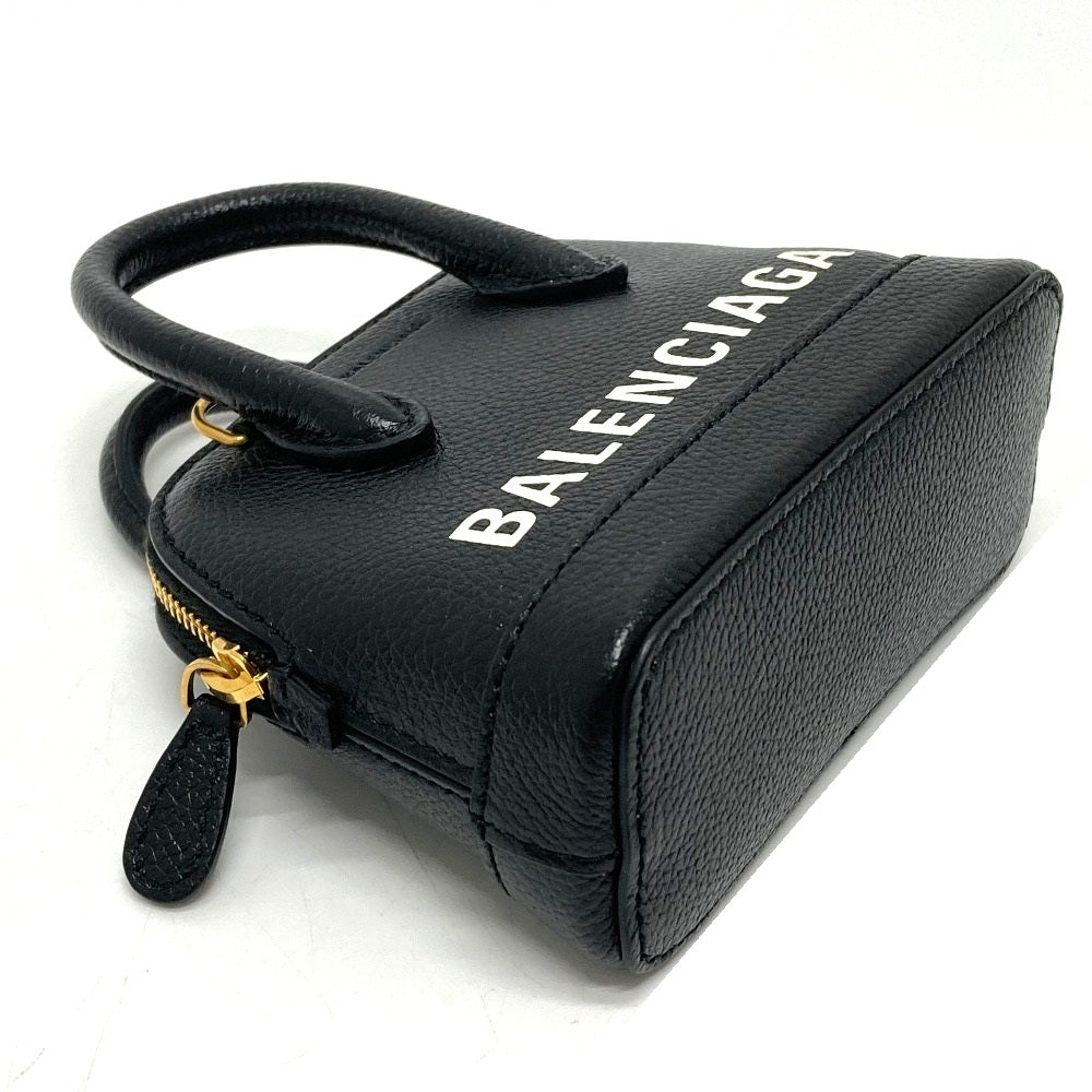 Balenciaga Shoulder Bag 639756 Leather Black Logo Villetop Women