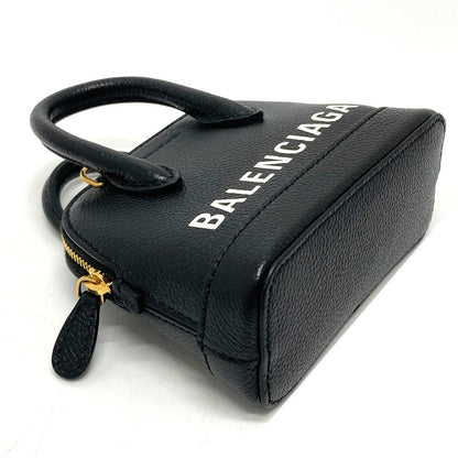Balenciaga Shoulder Bag 639756 Leather Black Logo Villetop Women