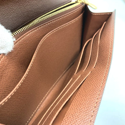 Louis Vuitton Long Wallet Purse M62236 Monogram Canvas Brown Monogram Portefeuille Sarah Women